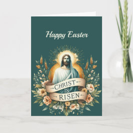 Påsk Blommigt Resurrection Christian Illustration Helgkort