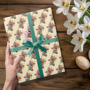 Påsk Blommigt Watercolor Kor Presentpapper