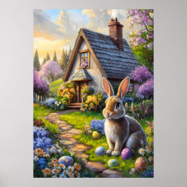 Påsk Blomsterträdgård Wall Art Art Poster