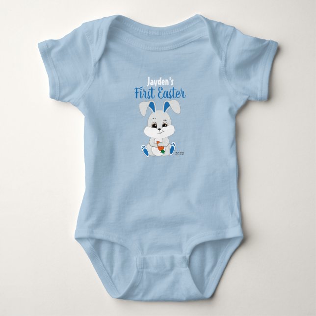 Påsk Bodykostym med Cute Bunny för Pojke T Shirt (Framsida)