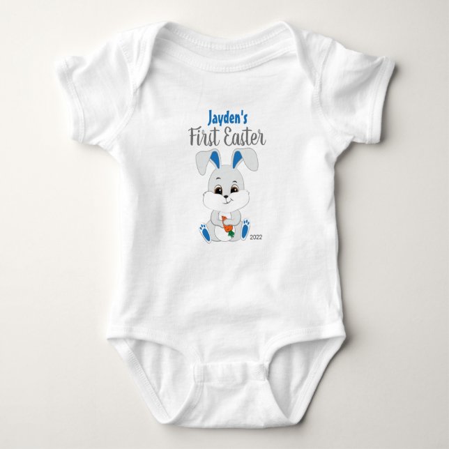 Påsk Bodykostym med Cute Bunny för Pojke T Shirt (Framsida)