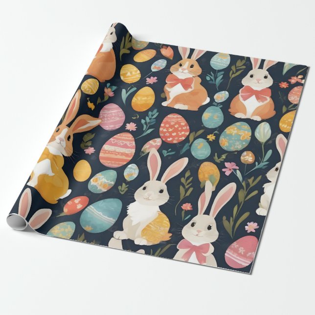 Påsk Boho Bunny Collection Presentpapper (Utrullad)