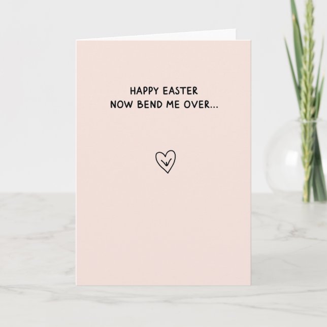 Påsk böj dig rolig kort (Framsida)