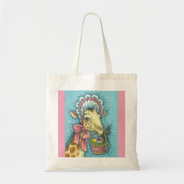 PÅSK BONNET GIRAFFE, VÅR TOTE BAG TYGKASSE (Framsidan)