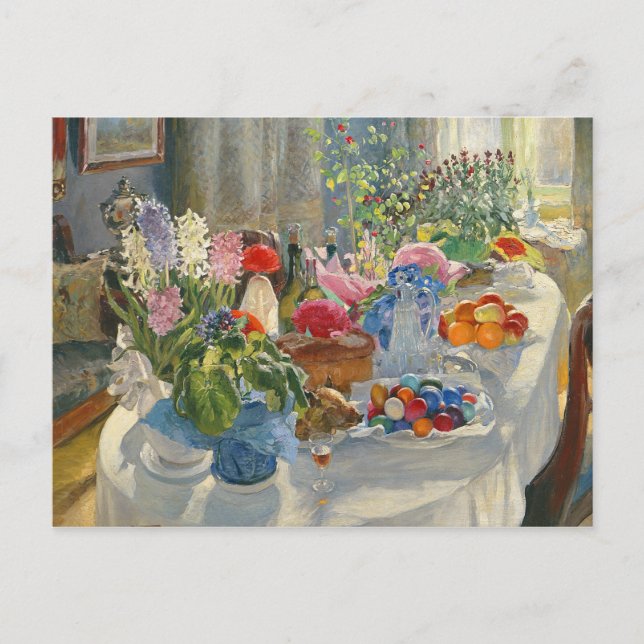 Påsk Bord Helg Vykort (Framsida)