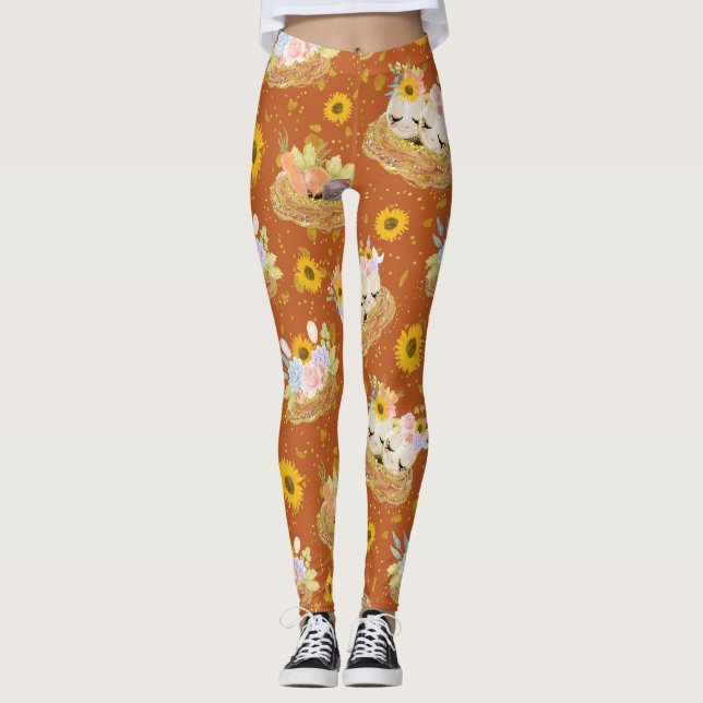 Påsk Bord Springer Leggings (Framsida)