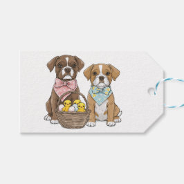 Påsk Boxer Hundar Presentetikett
