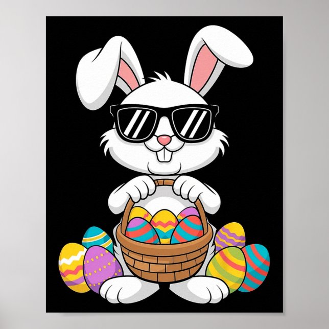 Påsk Boys Girls Kids Småbarn Bunny Rabbit Påsk Poster (Framsidan)
