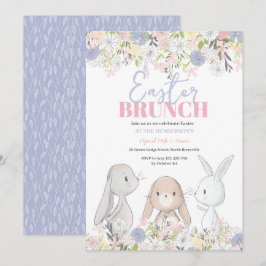 Påsk Brunch Bunny-inbjudan Inbjudningar