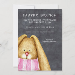 Påsk Brunch Bunny Rabbit i Scarf Inbjudningar