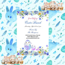 Påsk Brunch Decorative Egg Birds Bunny Blommigt