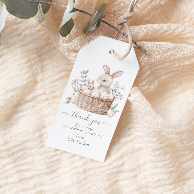 Påsk Brunch Egg Hunt Bunny Basket Tack Presentetikett (Skapare uppladdad)