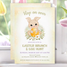 Påsk Brunch Egg Hunt Gult Cute Bunny