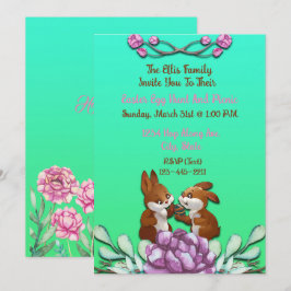 🐰 Påsk Brunch & Egg Hunt Inbjudningar