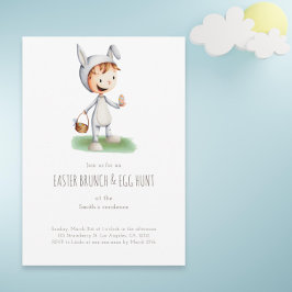 Påsk Brunch Egg Hunt Kid Bunny Gender Neutral Inbjudningar