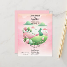 Påsk Brunch & Egg Hunt Rosa och Grönt