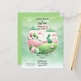 Påsk Brunch & Egg Hunt Rosa och Grönt