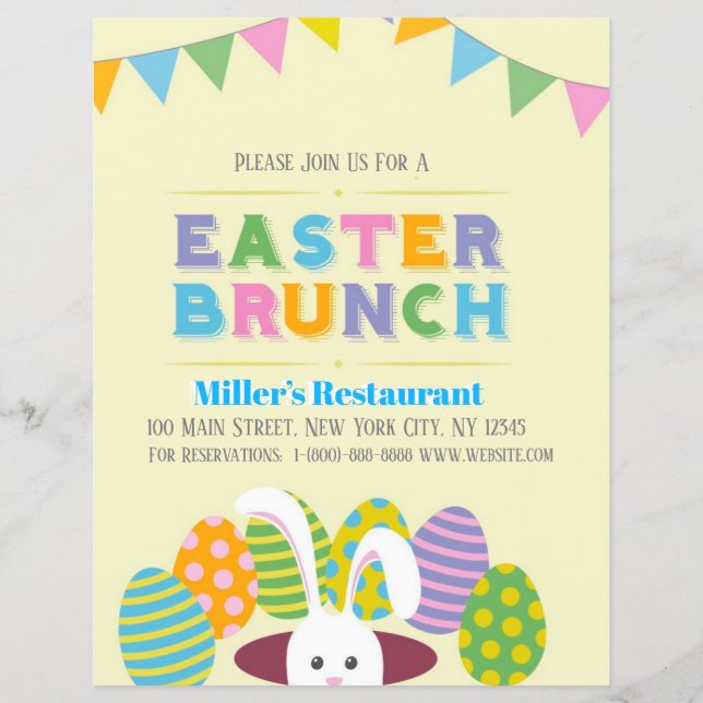 Påsk Brunch Event Flyer (Framsidan)