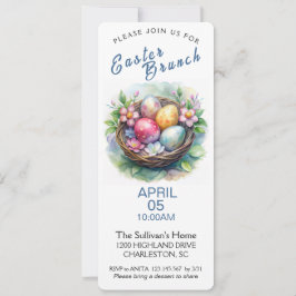 Påsk Brunch-inbjudan till Påskäggen. Inbjudningar