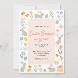Påsk Brunch och Egg Hunt Inbjudningar