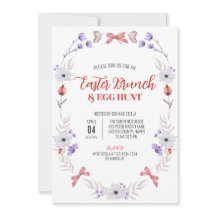 Påsk Brunch och Egg Hunt, Lila White Blommigt