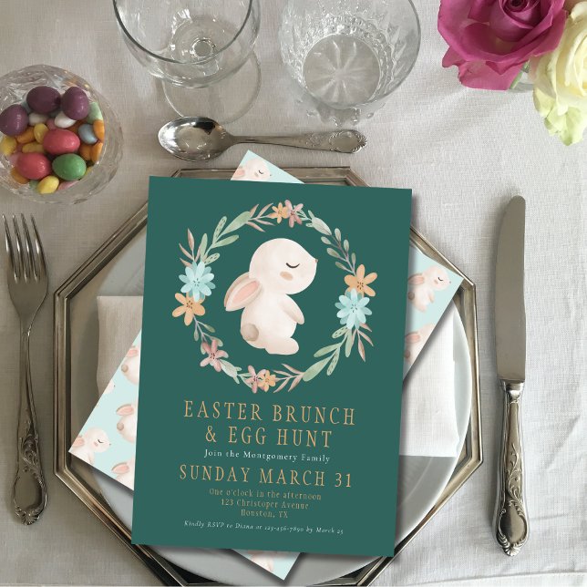 Påsk Brunch Påskägg Hunt-inbjudan Inbjudningar (Skapare uppladdad)