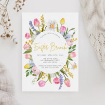 Påsk Brunch Vår Blommigt