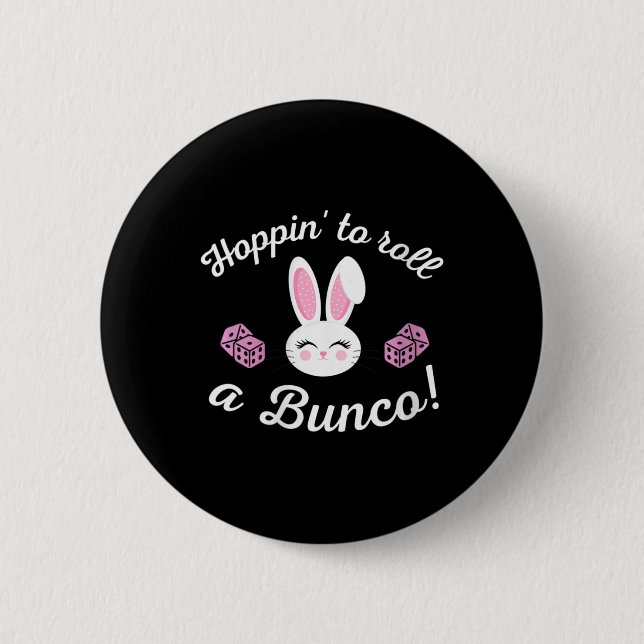 Påsk Bunco Hoppin till Roll a Bunco Dice Bunny Knapp (Framsida)