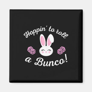 Påsk Bunco Hoppin till Roll a Bunco Dice Bunny Magnet