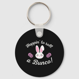 Påsk Bunco Hoppin till Roll a Bunco Dice Bunny Nyckelring