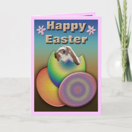 Påsk-Bunny i äggkortet. Helgkort