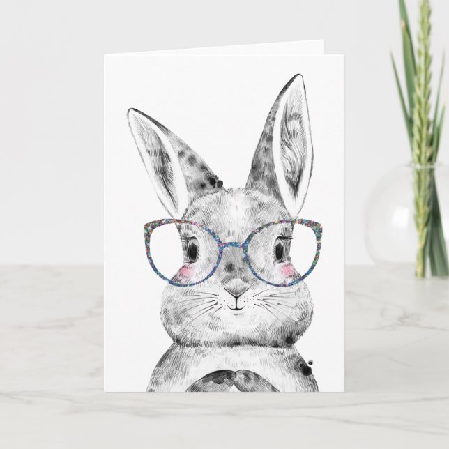 Påsk, Bunny-kort, Bunny-sedelkort, tack Kort (Framsida)