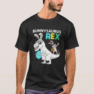 Påsk Bunnysaurus T Rex Dino Dabbing Rabbit Boys Shirt