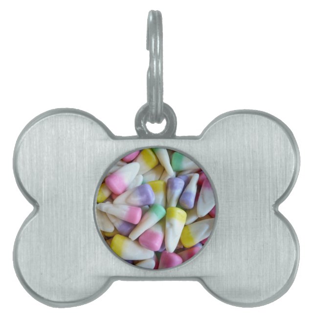 Påsk Candy corn Namnbricka Husdjur (Framsidan)