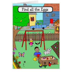 Påsk Card för barn Hälsningskort