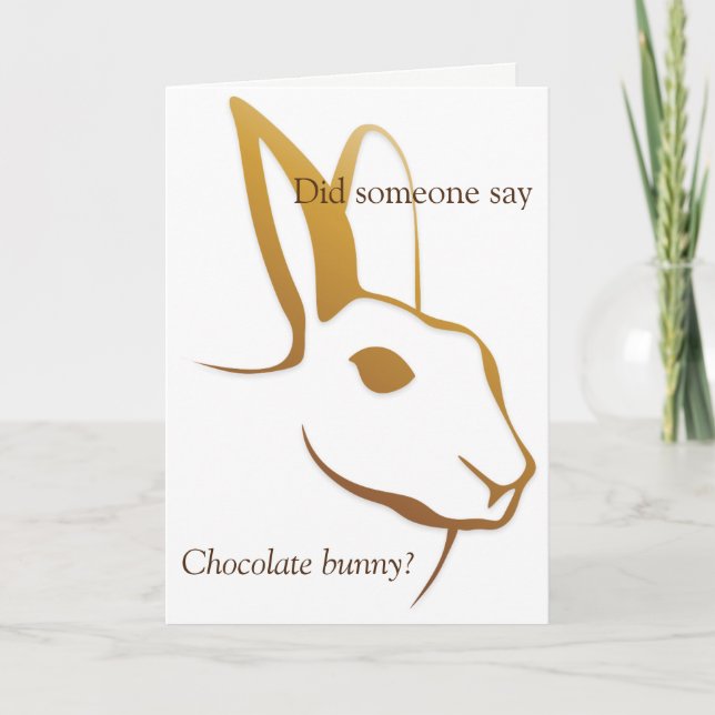 Påsk Card-sa någon chokladbunny? Helgkort (Framsida)
