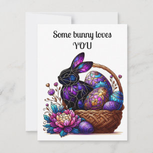 Påsk Card - snygg, fin, buntdesign Julkort
