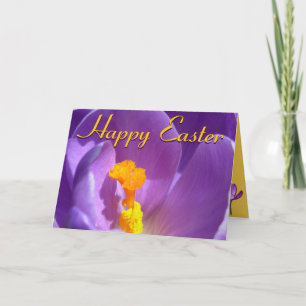 Påsk Cards Crocus Flowers Anpassningsbar Greeting Helgkort