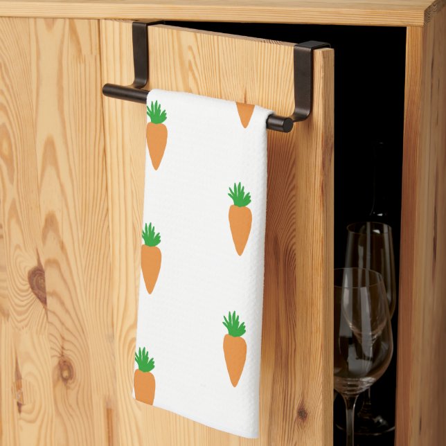Påsk Carrots Kitchen Towel Kökshandduk (Thirds Fold)