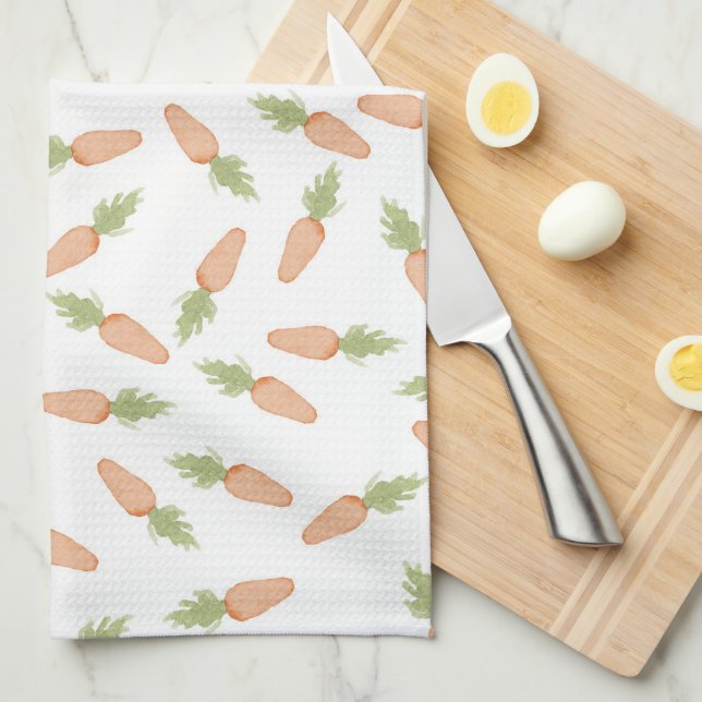 Påsk Carrots Tea Towel Kökshandduk (Vikt i Fjärdedel)