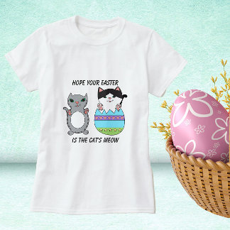 Påsk Cat Meow Cute T Shirt