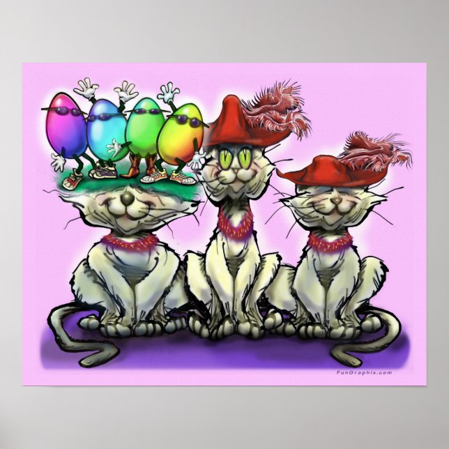 Påsk Cat Poster (Framsidan)