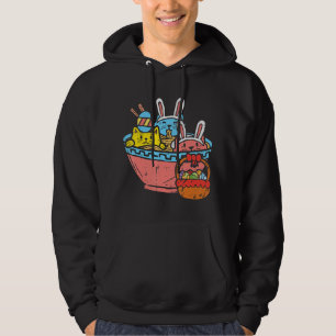 Påsk Cats Ramen Bunny Öron Egg Kawaii japanska N Hoodie
