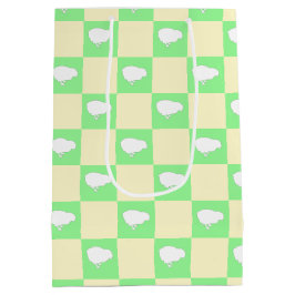 Påsk Checkerboard Mönster med vit Chick Motif