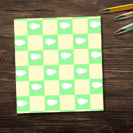 Påsk Checkerboard Mönster med vit Chick Motif Anteckningsblock