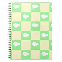 Påsk Checkerboard Mönster med vit Chick Motif Anteckningsbok