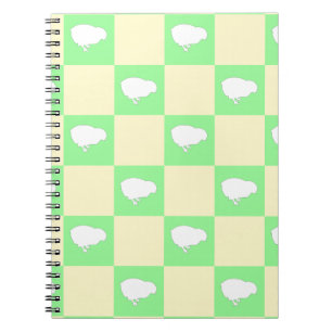 Påsk Checkerboard Mönster med vit Chick Motif Anteckningsbok