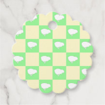 Påsk Checkerboard Mönster med vit Chick Motif