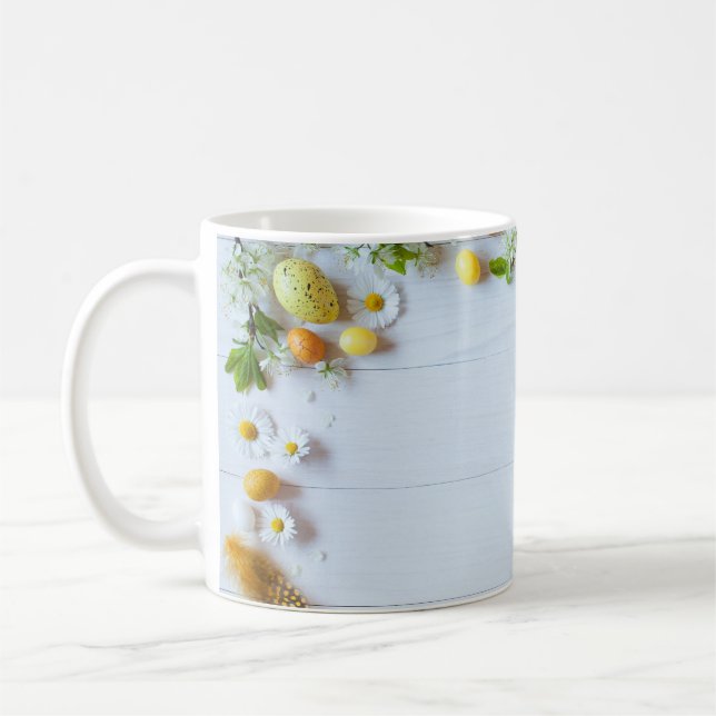 Påsk Cherry Plum: Gult Eggs. Kaffemugg (Vänster)