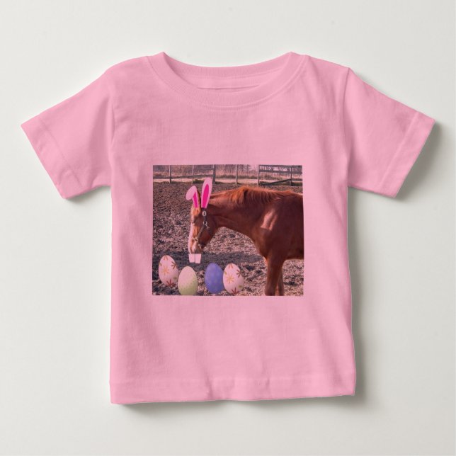 Påsk Chestnut Horses T-shirt (Framsida)
